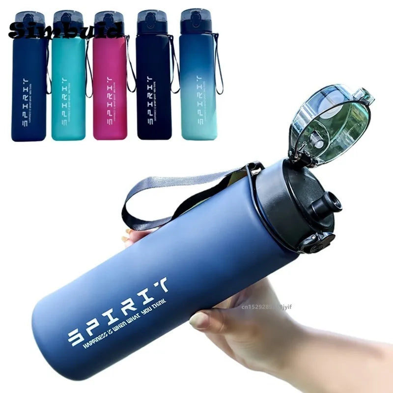 Botella de agua deportiva de gran capacidad de 800ml, vaso de plástico a prueba de fugas con báscula de tiempo, adecuado para viajes, Fitness y deportes
