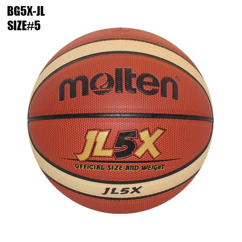 Balones de Baloncesto Originales Molten 2027, Tamaño 7/6/5, Material PU, para Juegos en Interiores y Exteriores, Entrenamiento, Hombres y Mujeres, Baloncesto