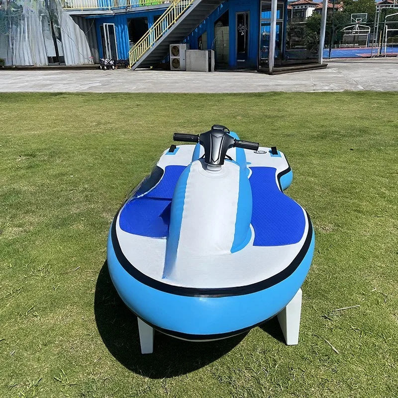 Lancha motora eléctrica, lancha motora inflable pequeña, barco de kart para parque acuático, lancha motora de agua para surf individual