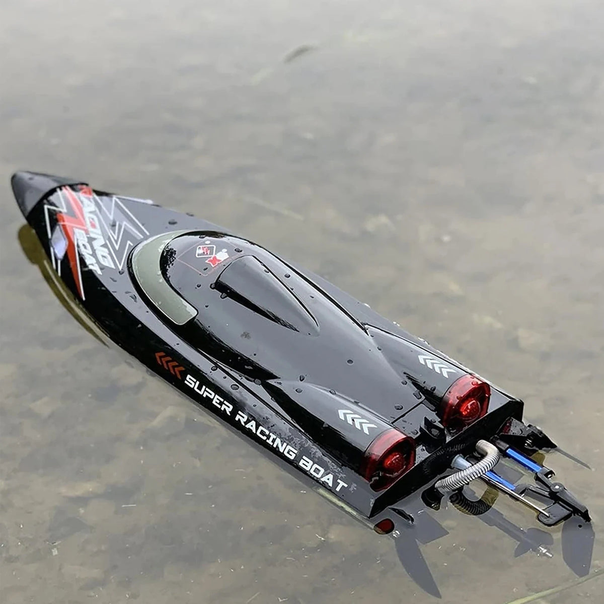 Lancha RC de alta velocidad WLtoys WL916, 2.4G, 55 KM/H, barco de carreras con motor sin escobillas, lancha rápida a control remoto, juguete para adultos con 2 baterías, modelo autoenderezable