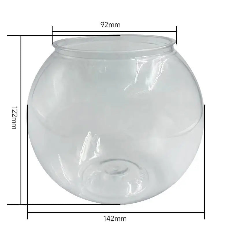 Pecera de plástico redonda transparente, acuario para peces dorados, macetero hidropónico, recipiente floral para centro de mesa, decoración del hogar