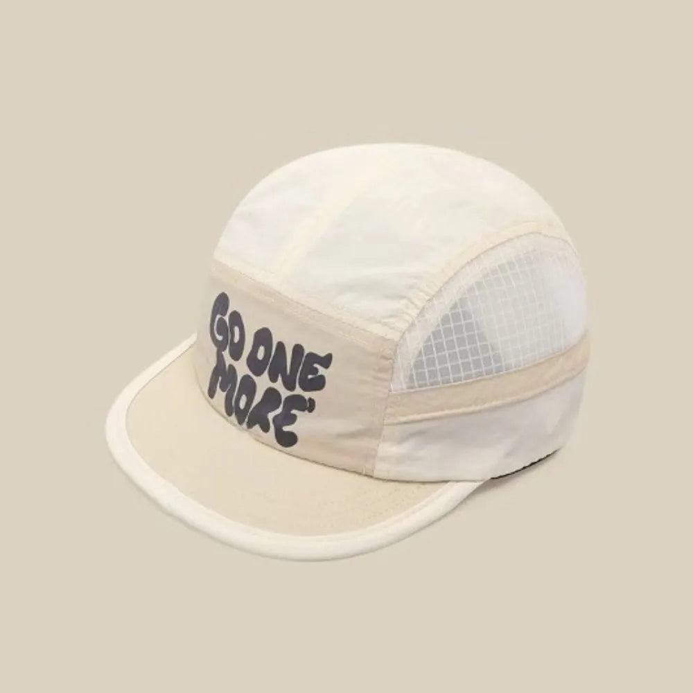 Gorra de béisbol de secado rápido con ala flexible, gorra retro de 5 paneles estilo hip-hop, gorra transpirable, casual y ligera de malla para correr, gorra para deportes al aire libre