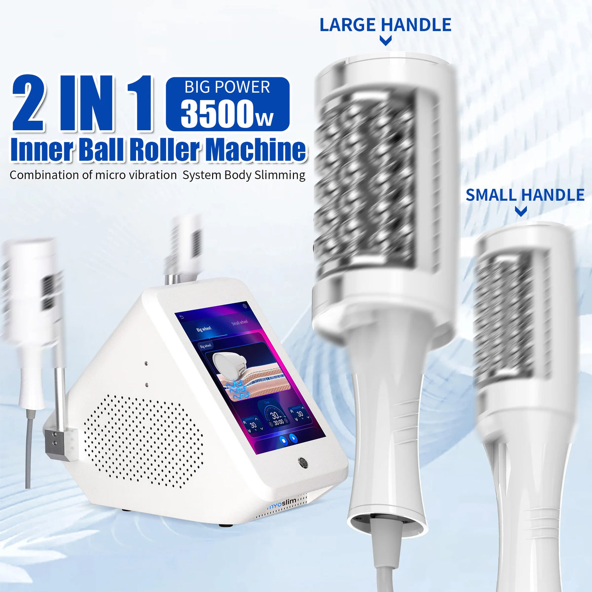 Máquina de Belleza con Rodillo de Masaje al Vacío Infrarrojo de 200HZ para Reducción de Celulitis y Adelgazamiento, Rodillo de Bolas Interno de 3500W para Cuidado Corporal