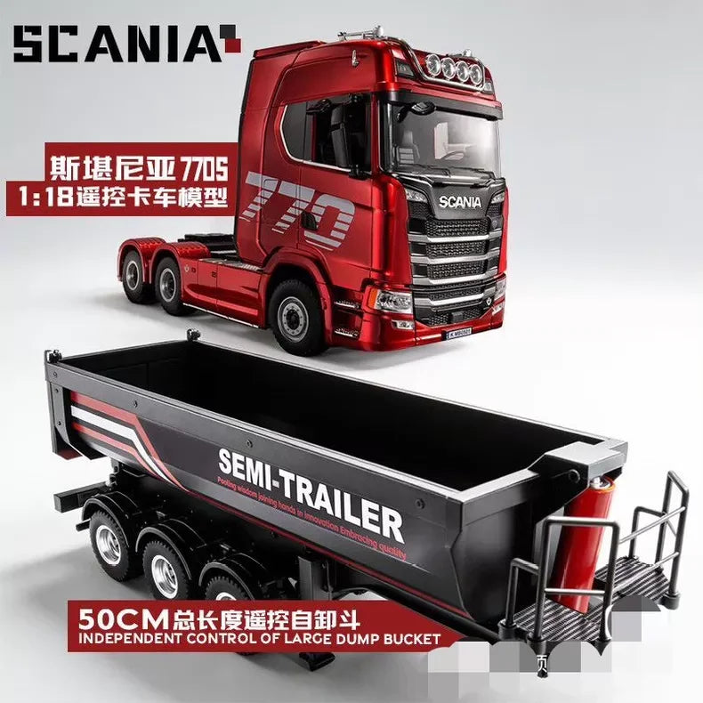 Huina 2026 Nuevo Coche de Aleación 1509 Camión de Ingeniería Scania Modelo 2.4G Juguete de Control Remoto Coche de Simulación a Control Remoto Regalo