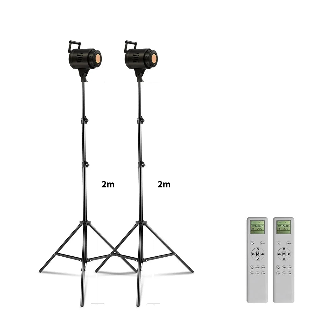 Lámpara LED de estudio para fotografía de 135 W, con sistema Bowens, para iluminación de video, con luz natural y flash para retratos, accesorios de estudio, 3000-6000 K, 3 colores.