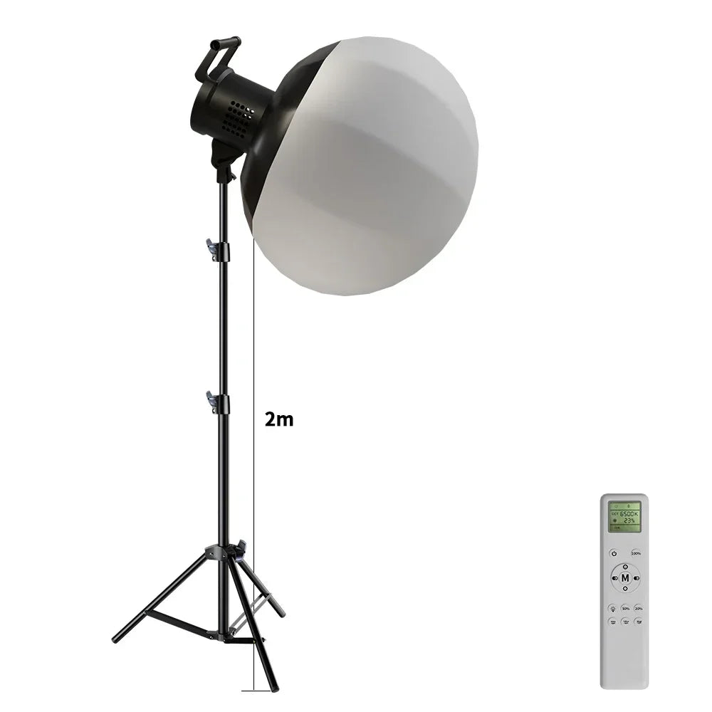 Lámpara LED de estudio para fotografía de 135 W, con sistema Bowens, para iluminación de video, con luz natural equilibrada, flash para retratos, accesorios de estudio, 3000-6000 K, 3 colores.