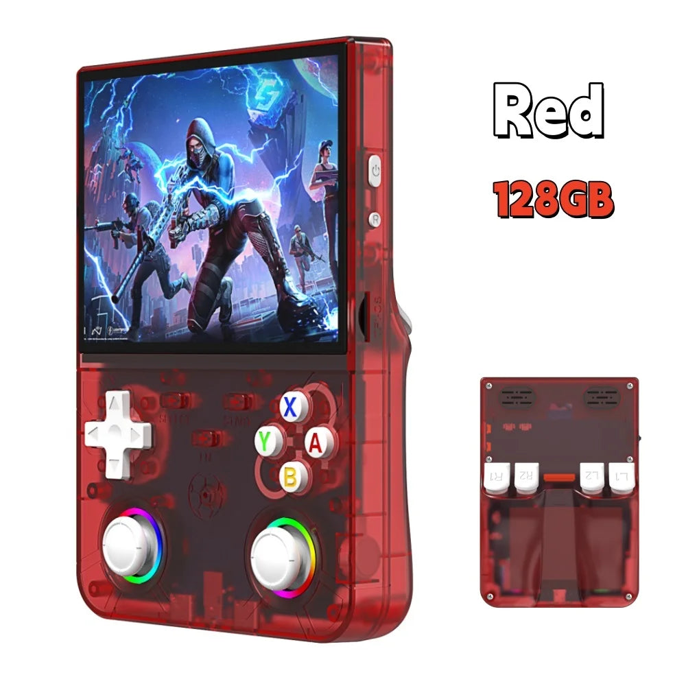 New R36 Ultra X Handheld Retro Video Game Console IPS Screen 128GB Portable Games Pocket Player with Linux System