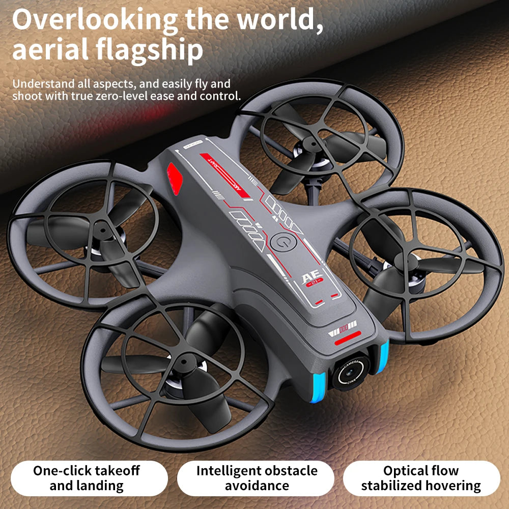 Mini Drone 8K HD-VR Cámara dual 180° ESC Flujo óptico Evitación de obstáculos Motor Drone UAV Control remoto Quadcopter Juguete universal