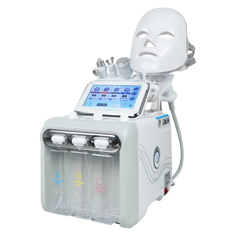 Máquina Facial Profesional Missheart 7 en 1 de Hidro-Oxígeno con Burbujas Pequeñas — Dispositivo de Hidradermoabrasión para Limpieza Profunda y Rejuvenecimiento de la Piel