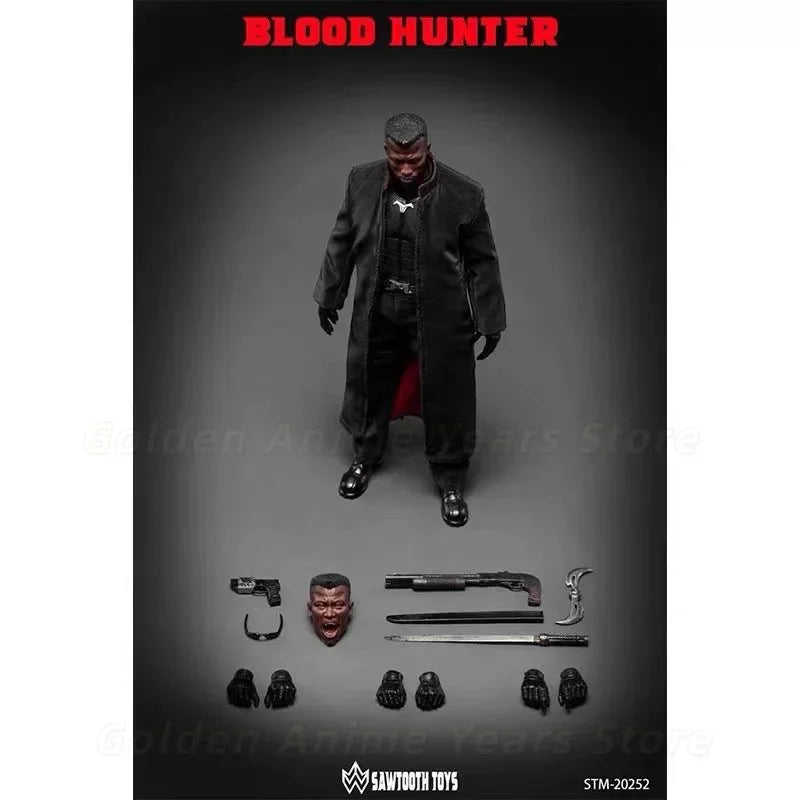 Figura de acción auténtica SAWTOOTH TOYS de 6 pulgadas, Studio Blood Hunter, Blade Marvel, modelo coleccionable de soldado a escala 1/12, set completo, juguete de regalo