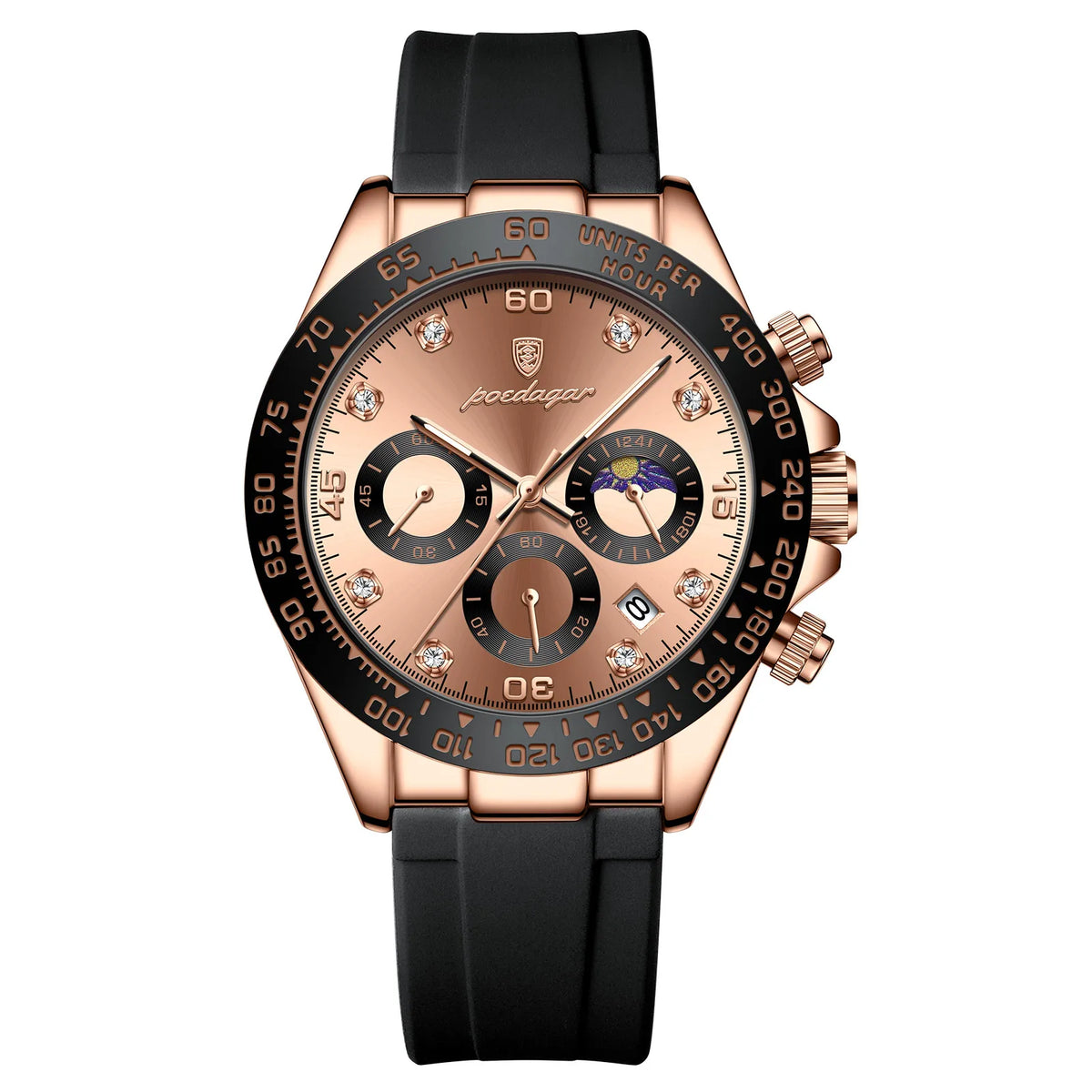Reloj de pulsera para hombre POEDAGAR de lujo a la moda, cronógrafo, con fecha, cuarzo de alta calidad, resistente al agua, luminoso, estilo militar.