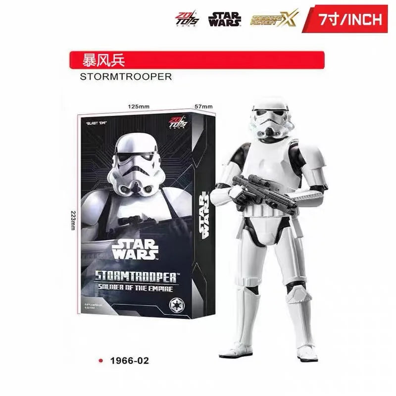 Figura de acción modelo ZD Toy 1/10 Star Wars Yoda R2D2 Darth Vader Stormtrooper Mandalorian Din Djarin Grogu Luke Skywalker