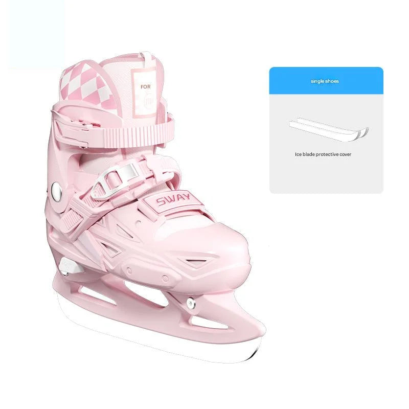 Patines de hielo patín de ruedas zapatos de hoja de esquí figura térmica en línea patinaje de velocidad de Hockey sobre hielo para adultos mujeres hombres tamaño ajustable 26-41