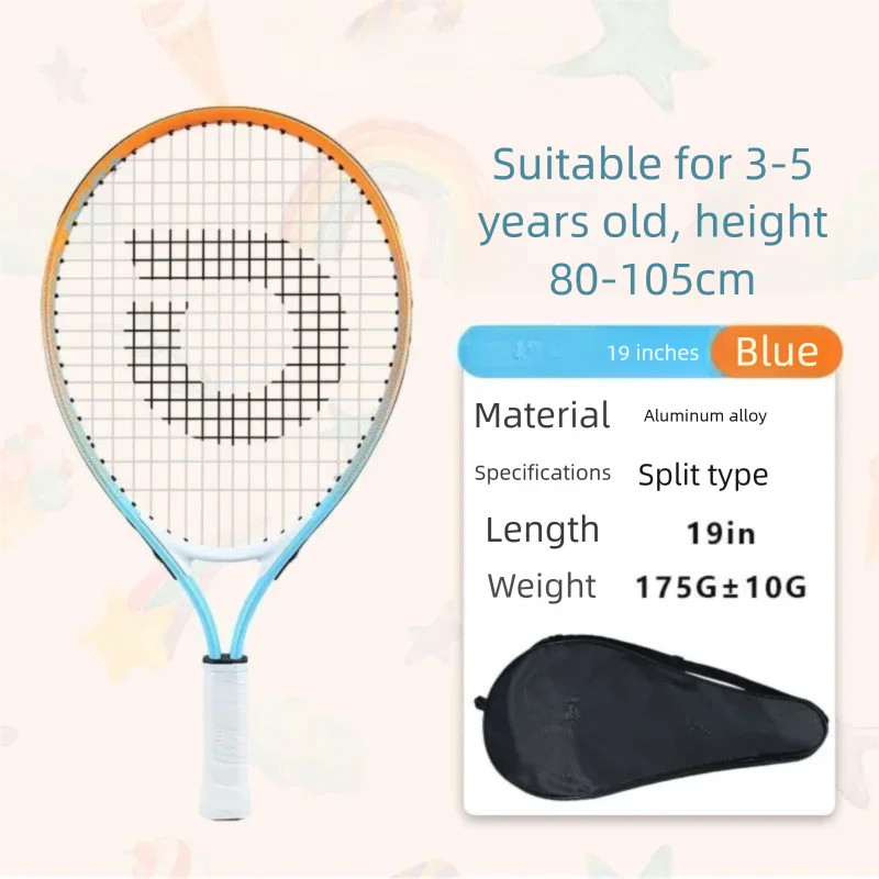 Raqueta de Tenis para Niños, Raqueta de Entrenamiento para Principiantes, 19/21/23/25 Pulgadas, para Niños de Primaria, Adolescentes, de un Solo Uso