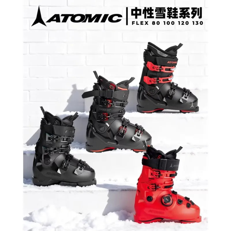 Botas de esquí para hombre con cuatro botones para snowboard y doble tabla