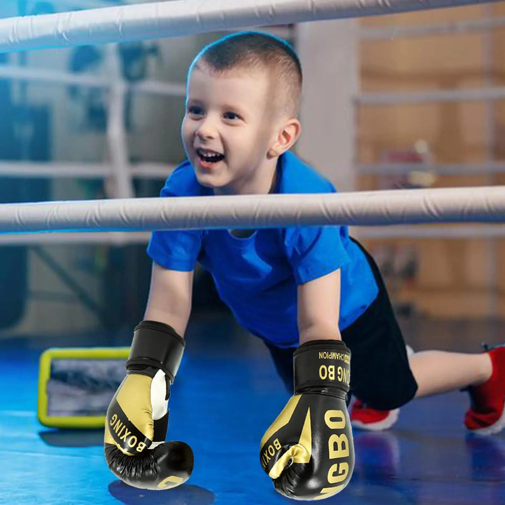 1 par de guantes de boxeo para niños, guantes de entrenamiento de boxeo para niños, guantes de ejercicio de lucha, guantes de entrenamiento de lucha y Fitness