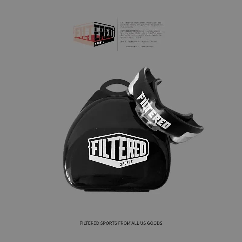 Protector bucal deportivo filtrado para adultos, Muay Thai, boxeo, dientes, Rugby, entrenamiento de lucha, protección, tirantes Mma, protector bucal de lucha