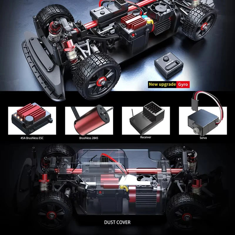 Coche teledirigido MJX Hyper Go 1:14 2.4G 4WD eléctrico de alta velocidad todoterreno Monster Truck para niños