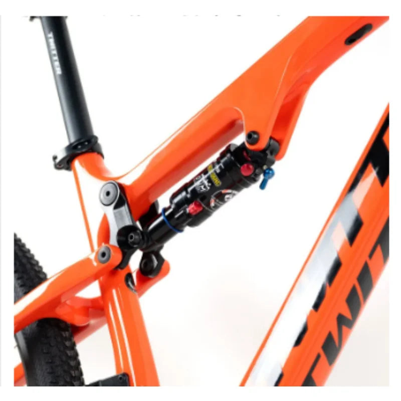 Bicicleta de montaña de fibra de carbono TWITTER OVERLORD, transmisión M6100 de 12 velocidades, frenos de disco hidráulicos MT200, ruedas de 29/27.5*2.1, bicicleta de montaña MTB Vtt