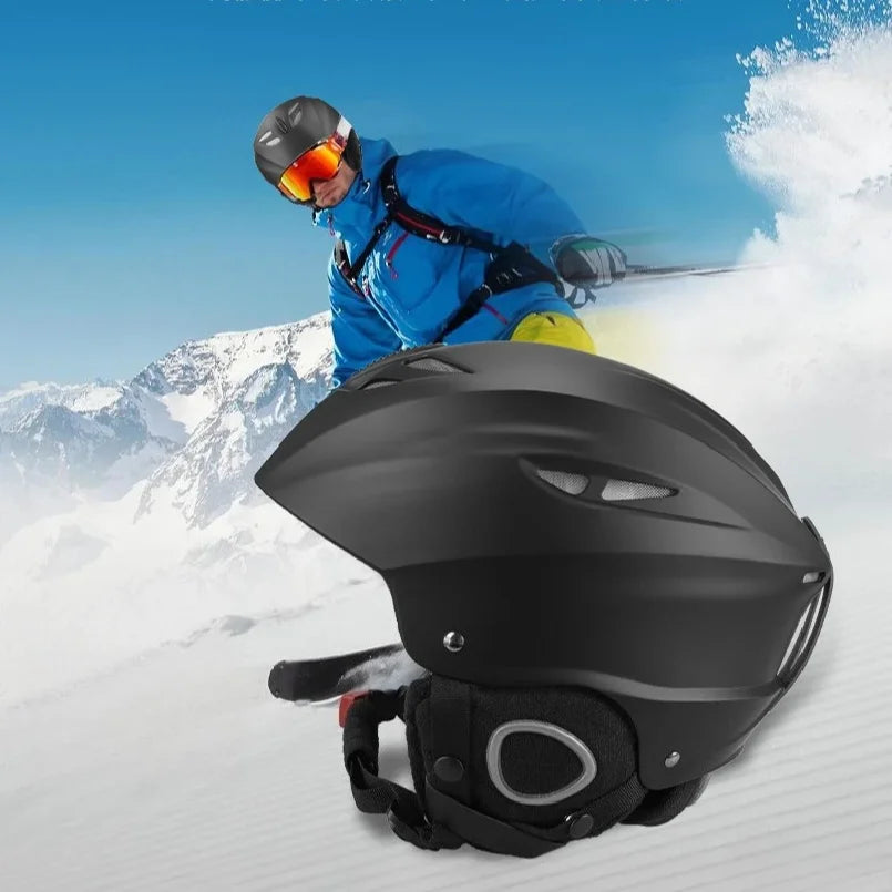Casco de esquí unisex, semicubierto, para esquí, snowboard, deportes de invierno, patinaje sobre nieve, casco moldeado integralmente para hombres y mujeres
