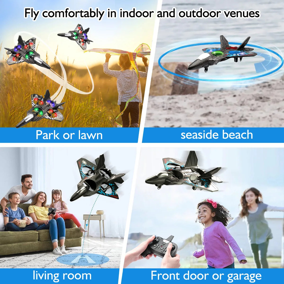 L0712 RC avión 2,4G Avión de Control remoto helicóptero con detección de gravedad planeador con luchadores de espuma EPP ligeros para niños