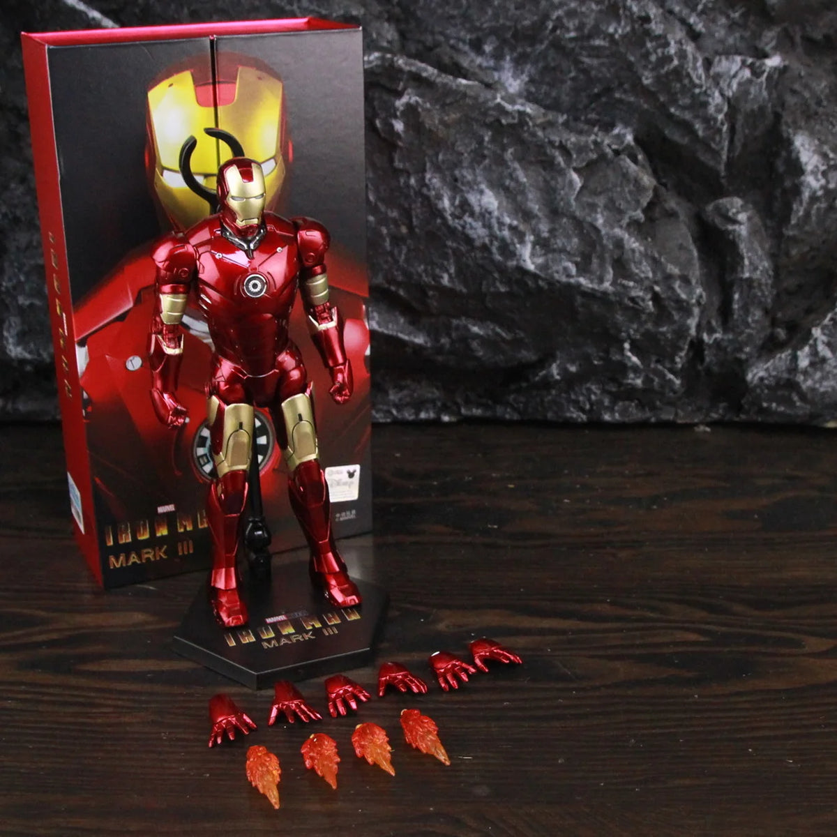 ZD Toys Marvel Iron Man MK46 MK45 MK1 MK2 MK3 MK4 MK5 MK6 MK7 MK33 MK17 7 "Figura de acción de película Iron Mark 1 2 3 4 5 6 7 Leyendas