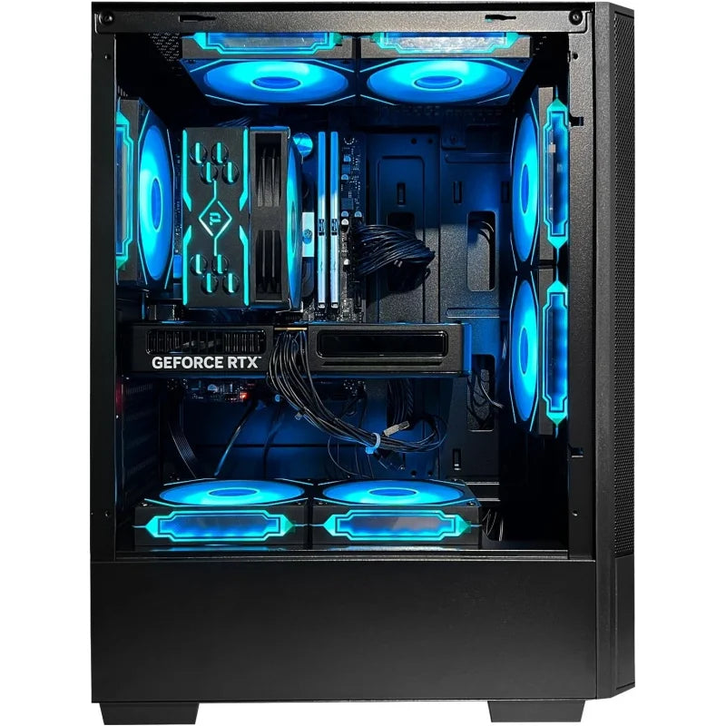 PC de Escritorio - R7 5700X GeForce RTX 5060 8GB, 32GB DDR4 RAM, 1TB NVMe SSD, Refrigeración ARGB, Computadora para Juegos Preensamblada