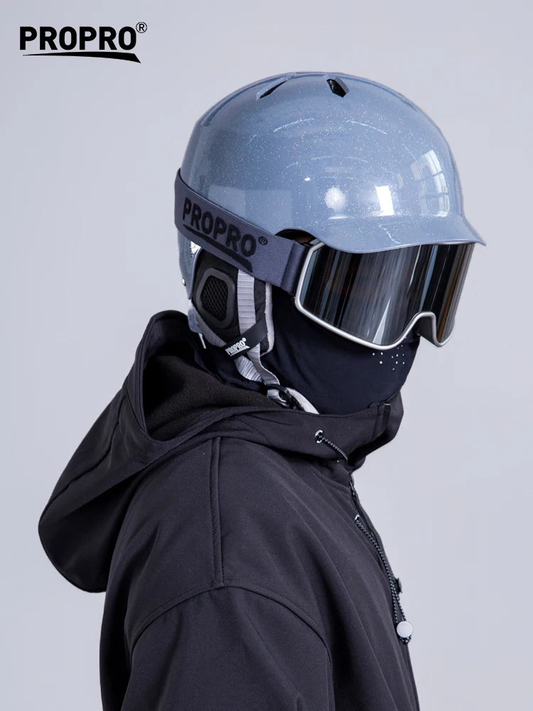 Casco de Esquí Ligero PROPRO con Seguridad Integrada, Casco de Esquí y Snowboard de Invierno Certificado, Casco de Esquí para Motocicleta para Hombre y Mujer