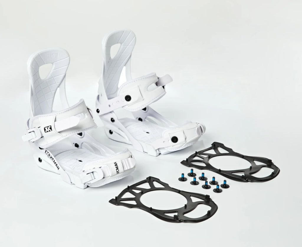 Fijaciones de Snowboard Union Ligeras y Ajustables, Color Blanco