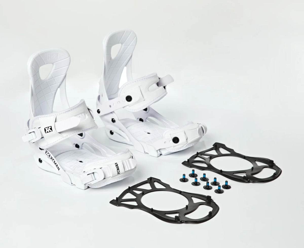 Fijaciones de Snowboard Union Ligeras y Ajustables, Color Blanco