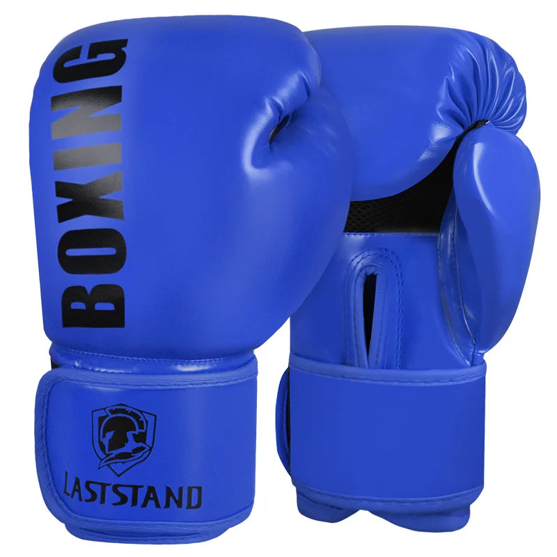 Guantes De Boxeo De cuero PU para hombres, mujeres y niños, 6, 10, 12oz, Muay Thai, Sanda, lucha libre, MMA, Kick Boxing, entrenamiento