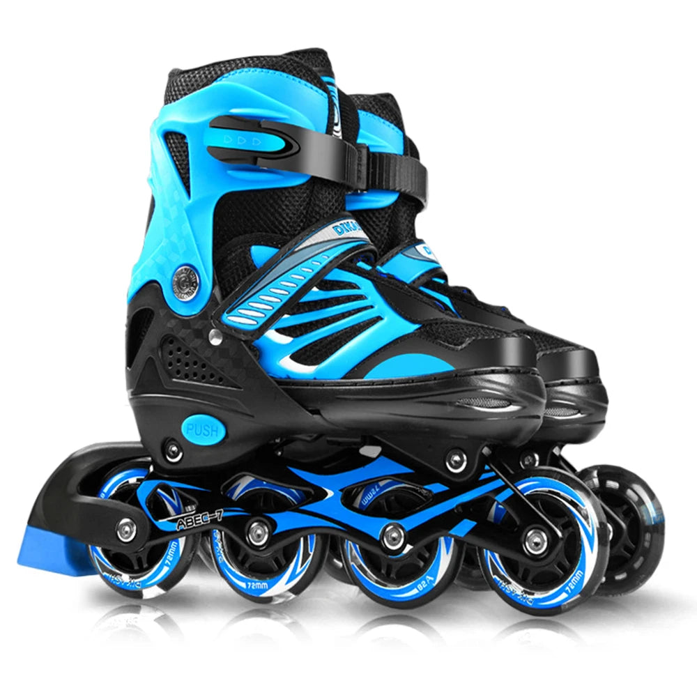 Tomshoo Patines de Ruedas Ajustables para Niños con Ruedas con Luz Intermitente, Patines en Línea para Niños y Niñas para Practicar Deportes