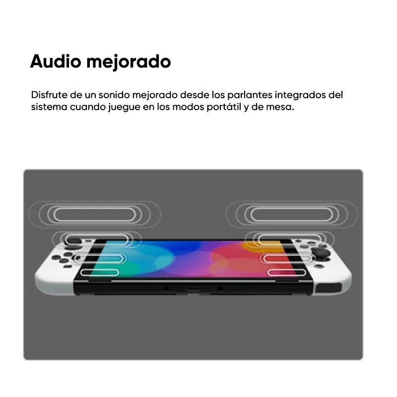 Nintendo Switch Modelo OLED Pantalla de 7 pulgadas Joy‐Con Mango Audio mejorado Consola ajustable Modo de TV estable Videojuego
