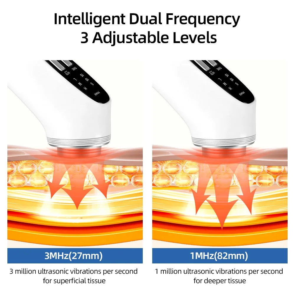 Máquina Ultrasónica Mini para Uso Doméstico, Masajeador Ultrasónico para Cara, Cuello y Cuerpo, Dispositivo de Belleza para Lifting Facial y Reafirmación de la Piel, Relajación Corporal