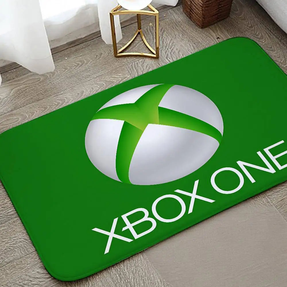 Alfombra de suelo con logotipo Cool H-XBox-S, alfombra de puerta de franela estampada con patrón, adecuada para baño, sala de estar, decoración del hogar