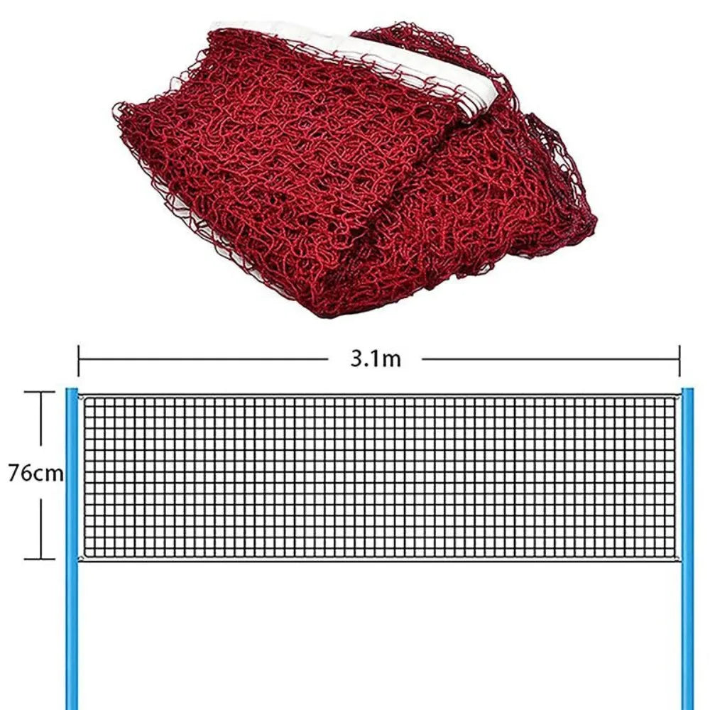 Red de bádminton estándar de repuesto, red de tenis de fácil instalación, red de voleibol plegable para práctica deportiva, entretenimiento, competición