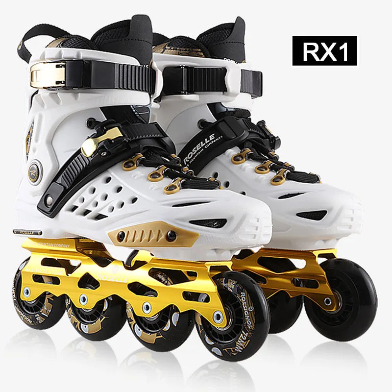 Roselle-Patines en línea profesionales para adultos y niños, zapatos de patinaje, Slalom, deslizantes, talla 35 a 46