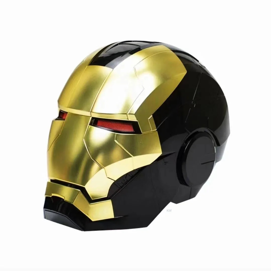 Casco de Iron Man Mk5 Mk50 Mk17, casco con control de voz Jarvis, luz LED, modelo de juguete de la serie para adultos, regalo de cumpleaños.