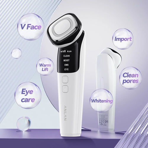 Masajeador facial ANLAN, limpieza profunda, efecto lifting facial, vibración suave, dispositivo de belleza para el cuidado diario de la piel, tipo C.