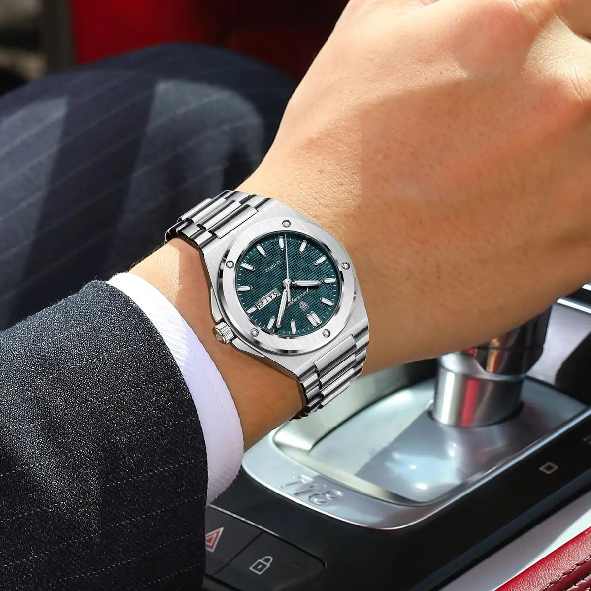 Reloj de pulsera de cuarzo para hombre POEDAGAR, resistente al agua, luminoso, con fecha y día, reloj casual de acero inoxidable para hombre