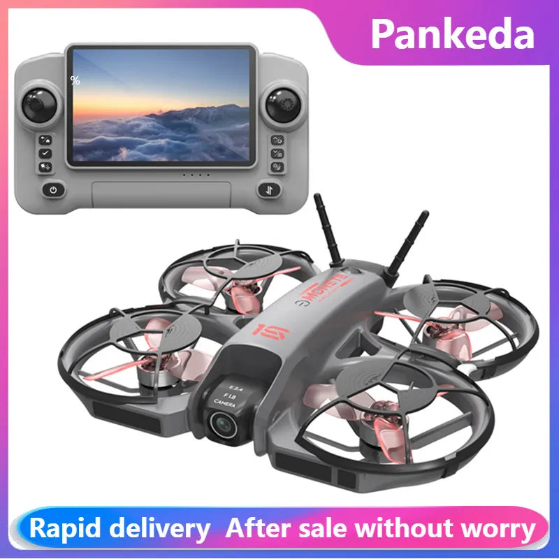 Drones M15 con Cámara HD 4K, Fotografía Profesional, Pantalla, Control Remoto, Ajuste Eléctrico, Quadcopter Plegable, Helicóptero RC, Ideal para Regalo