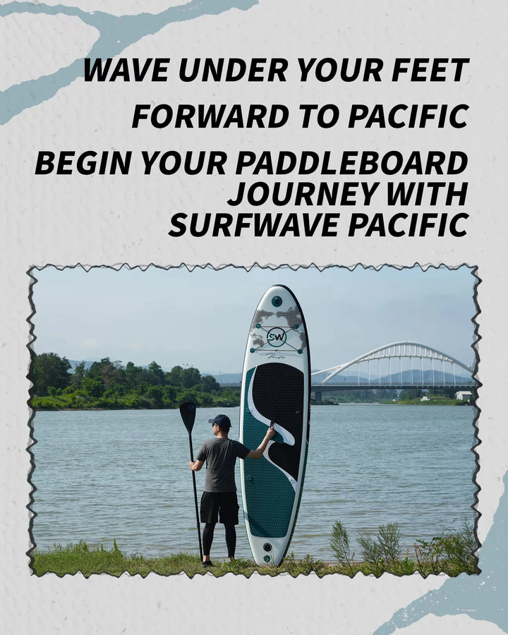 Tabla de Surf SurfWave 335x86x15cm, Tabla de Paddle Surf Inflable Antideslizante para Deportes Acuáticos