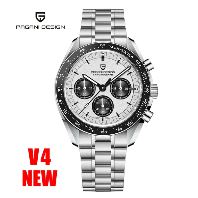 PAGANI DESIGN PD1701 Gold Luxury Men's Watches Quartz Wristwatches Chronograph VK63 Watch For Men AR Sapphire Mirror Clock Gifts