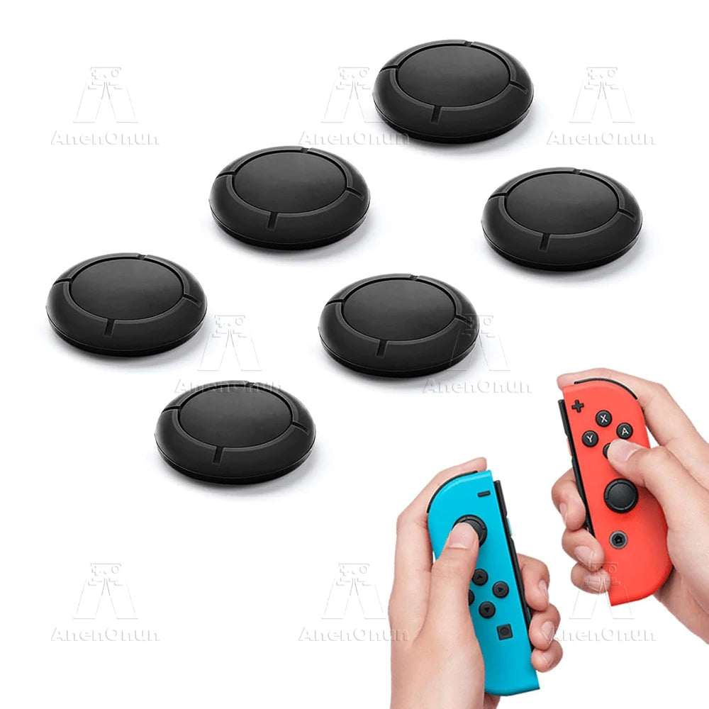 Funda de Repuesto para Joystick Joycon para Switch/Switch Lite/Switch OLED, Empuñadura Premium para el Pulgar, Cubierta Protectora de Silicona Antideslizante - Negro