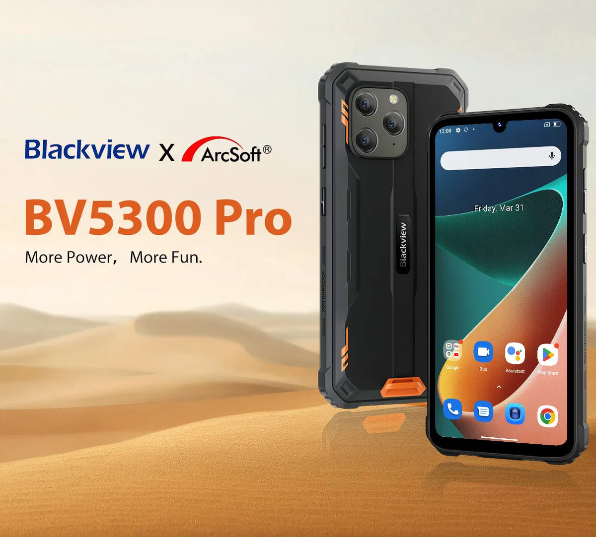 Teléfono resistente Blackview BV5300 PRO, pantalla HD de 6,1", batería de 6580 mAh, 4 GB de RAM y 64 GB de ROM, resistente al agua y al polvo IP68 IP69K