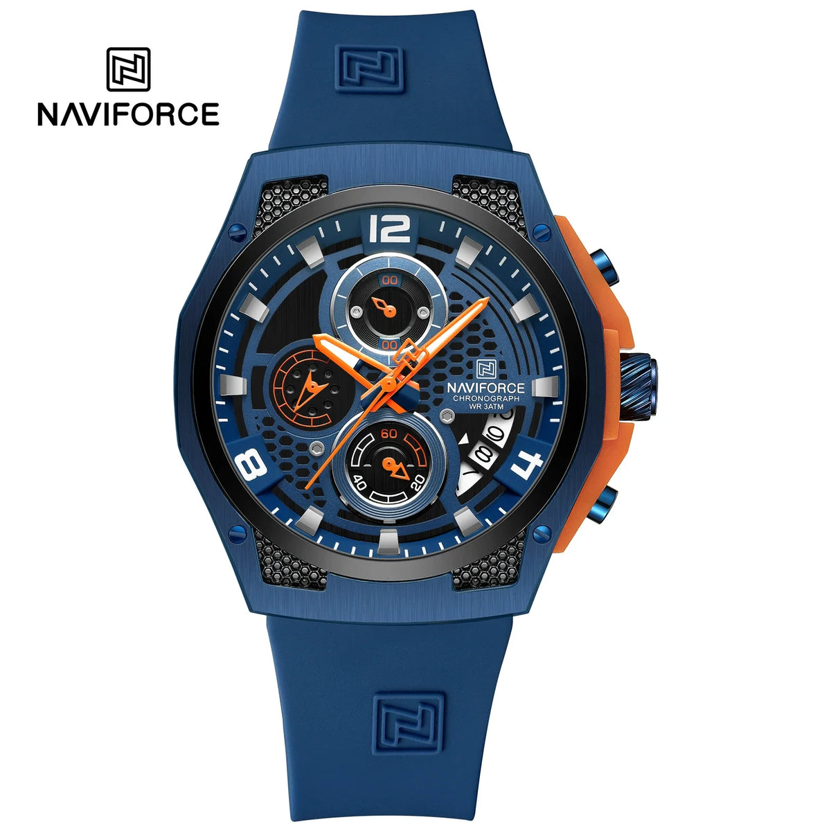 Reloj NAVIFORCE de lujo para hombre, cronógrafo deportivo, reloj de pulsera militar, reloj de cuarzo original para hombre, resistente al agua