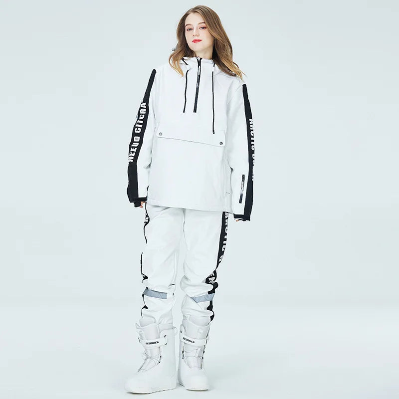 Traje de esquí para mujer, mono de esquí para deportes al aire libre, chaqueta de Snowboard para hombre, traje de salto cálido, ropa de invierno impermeable, monos, abrigo con capucha