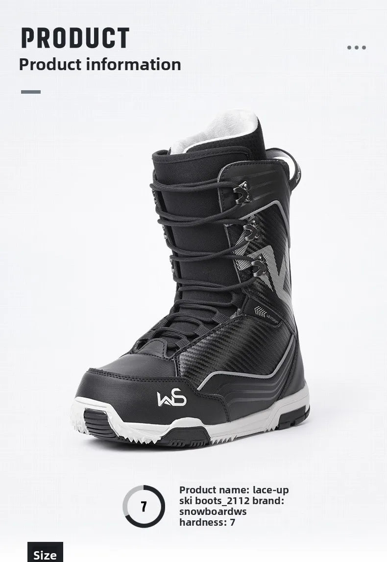 Botas de Snowboard Todoterreno, Impermeables, para Hombre y Mujer, con Grabado de Flores Planas