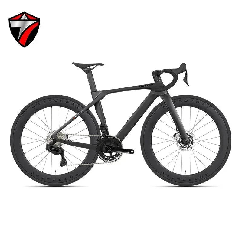 Bicicleta de carretera TWITTER T10pro con velocidad variable electrónica, bicicleta de 24 velocidades EDS TX7100, fibra de carbono T800, freno de disco hidráulico