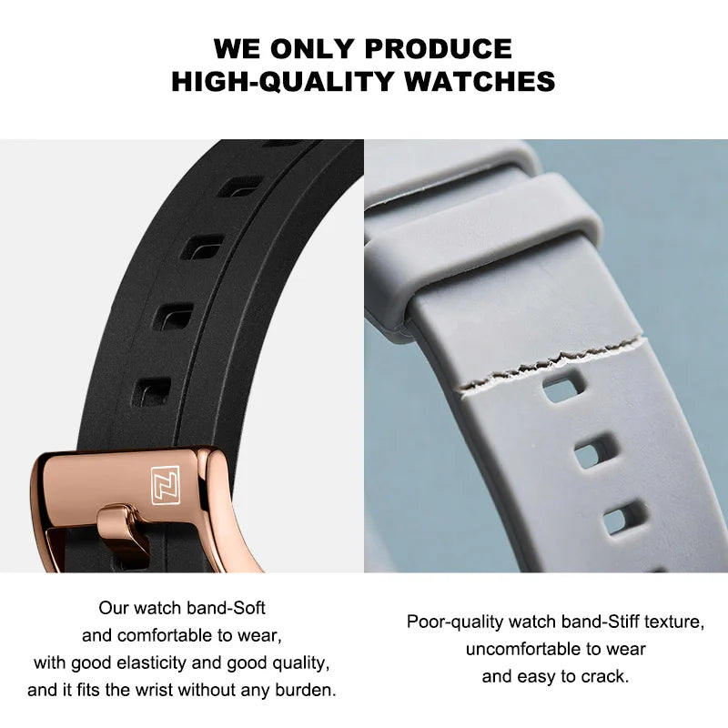 Reloj de pulsera para hombre NAVIFORCE, marca líder, cronógrafo, visualización de fecha y 24 horas, reloj de moda con correa de silicona, multifunción.